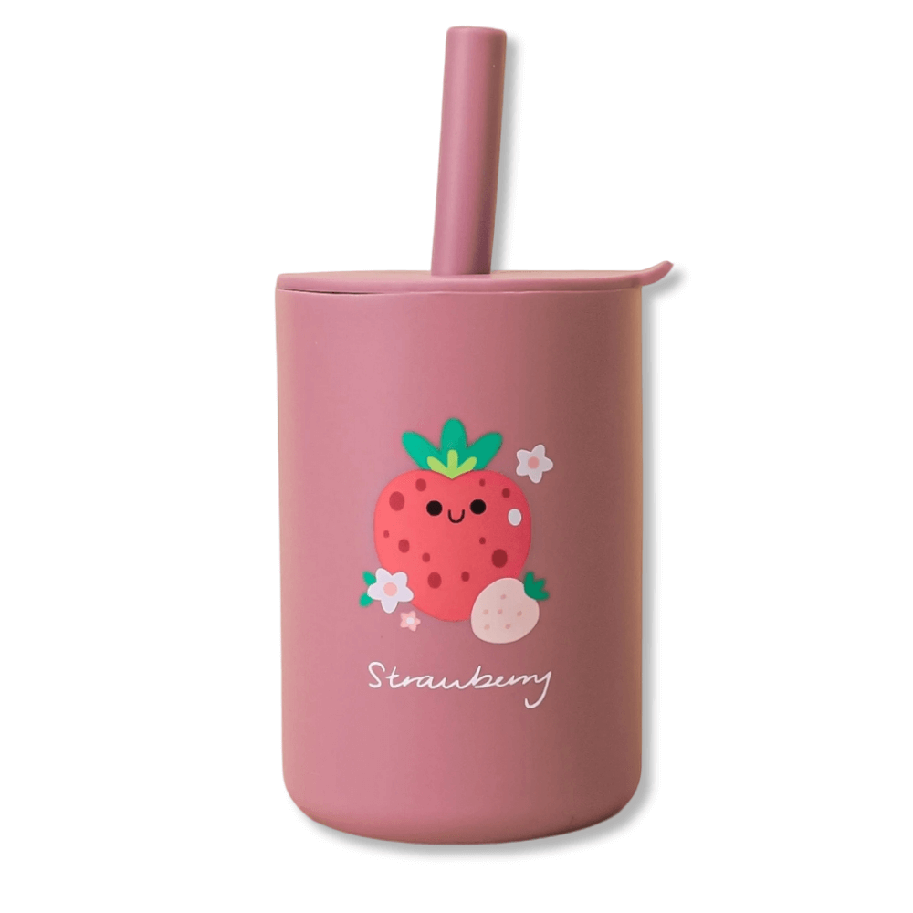 Vitamin Fruit Silicone Training Cup + Straw
